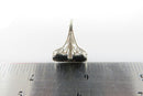 Art Deco 14K White Gold Onyx Plaque Eastern Star Filigree Ring Size 4
