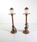 Lot of 2 Vintage Model Railway Lamppost Street Lights Brown Plastic 4 1/4" High product image for Just Stuff I Sell, clear front view, neutral background, original listing photo, optimized descriptive alt text, centered composition variant 2