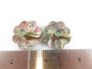 Pinwheel Flower Form Abalone & Sterling CBL Taxco Mexico Screw Back Earrings product image for Just Stuff I Sell, clear front view, neutral background, original listing photo, optimized descriptive alt text, centered composition variant 5