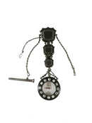 Charles Oudin Palais Royal 52 Stem Wind Patented Half Hunter Pocket Watch Chatelain