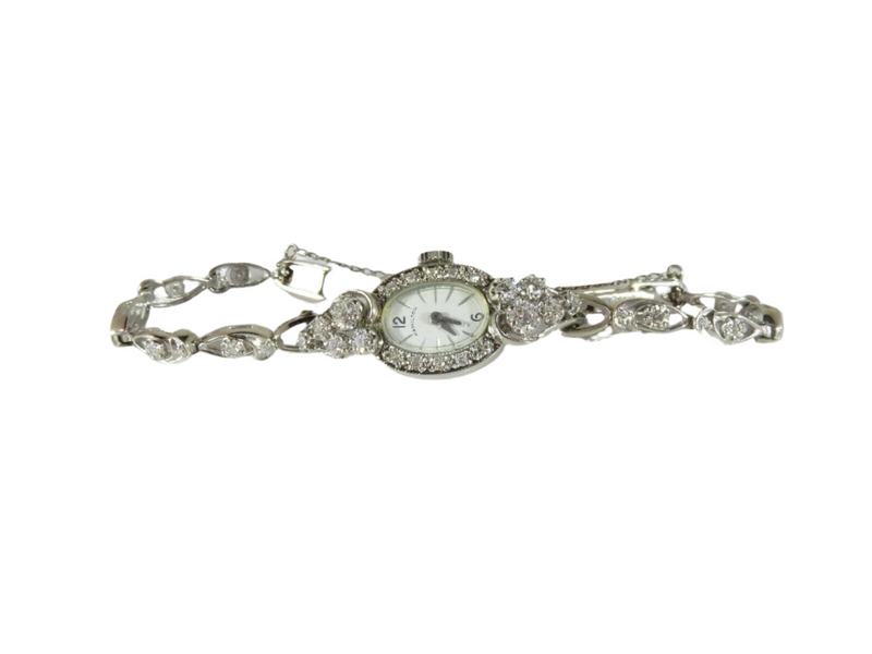 Hamilton Wrist Watch 14K White Gold Case/Band 38 Natural Earth Mined Diamonds — Jewelry & Watches:Watches, Parts & Accessorie