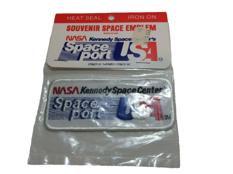 Vintage Souvenir Space Emblem Space Port USA Patch 4 1/4 x 1 3/4