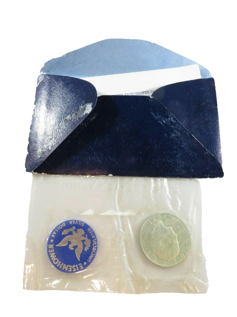 1971 S Eisenhower Silver Dollar with Envelop Ungraded Blemished Reverse — Coins & Paper Money:Coins: US:Dollars:Eisenhower (1