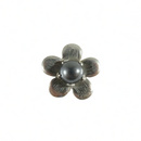 Vintage Designer Flower & Hematite Ball Center Sterling Silver Pendant 7/8" product image for Just Stuff I Sell, clear front view, neutral background, original listing photo, optimized descriptive alt text, centered composition