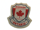 c1960's Vintage Canada Ontario Shield Style Fabric Patch 4 1/4 x 4 product image for Just Stuff I Sell, clear front view, neutral background, original listing photo, optimized descriptive alt text, centered composition