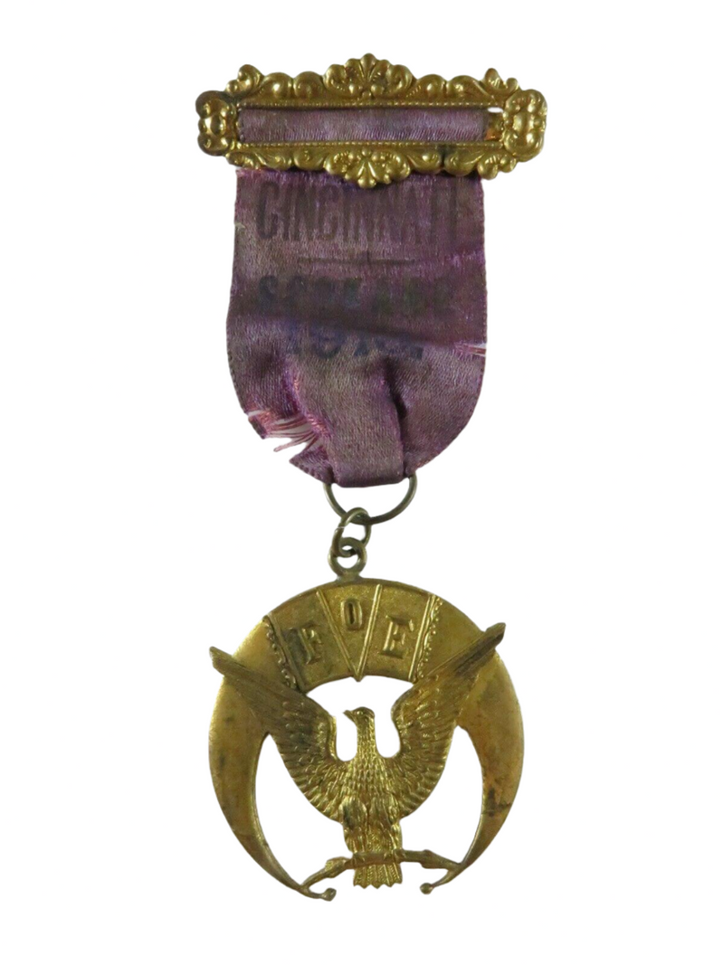 1915 Cincinnati Spokane Fraternal Order of Eagles Medal & Ribbon — Collectibles:Historical Memorabilia:Fraternal Organization