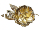 Vintage Taxco .999 Silver Hand-Worked Flower Brooch, Sculpted Petals & Leaves, 4" × 2¼", Unpolished (Repair) — Jewelry & Watc