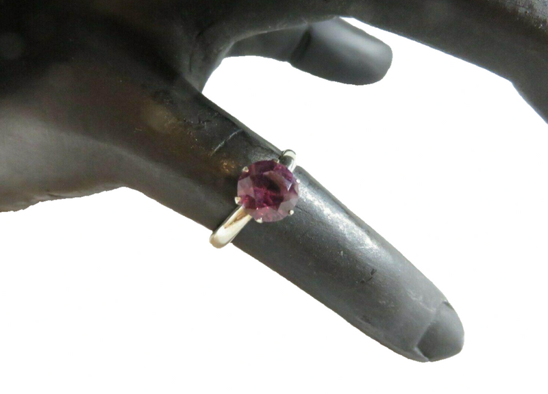 10K White Gold 1.25 Carat Lab Created Color Change Sapphire Ring on Finger