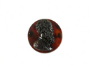Circa 1860 Victorian Faux Tortoise Shell Cameo High Relief Male in Profile product image for Just Stuff I Sell, clear front view, neutral background, original listing photo, optimized descriptive alt text, centered composition