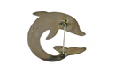 925 Dolphin Brooch Nautical Sterling Silver TM-24 Signed Eaton Back View