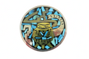 Taxco Sterling Silver Mexico Inlaid Retro Style Brooch Pendant Turquoise Inlay — Jewelry & Watches:Vintage & Antique Jewelry: