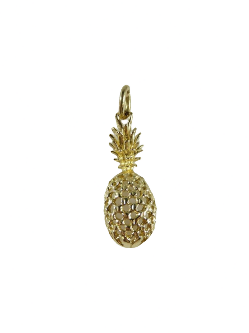 14K Yellow Gold Bahamas Pineapple Pendant/Charm, Diamond-Cut, 2.2 g — Jewelry & Watches:Fine Jewelry:Fine Necklaces & Pendant