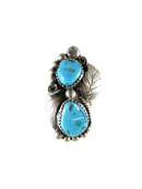 Navajo Sleeping Beauty Turquoise Sterling Pointer Finger Ring Snd JJ Sz 5.5 — Jewelry & Watches:Ethnic, Regional & Tribal:Nat
