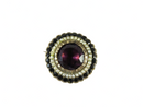 Victorian Purple Black Paste Pearl Brooch Pendant in 14K Rose Gold Filled — Jewelry & Watches:Vintage & Antique Jewelry:Costu