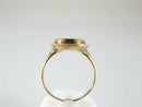 Victorian 14K Yellow Gold Opalescent Glass Cabochon Ring Size 8.5