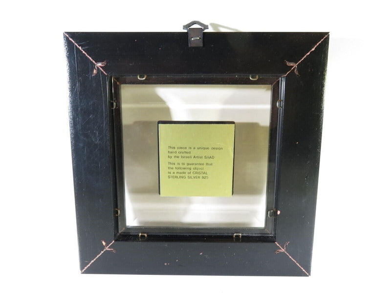 Vintage Hand Crafted by SAAD 3D Sterling Silver & Crystal Plaque Made In Israel product image for Just Stuff I Sell, clear front view, neutral background, original listing photo, optimized descriptive alt text, centered composition variant 4