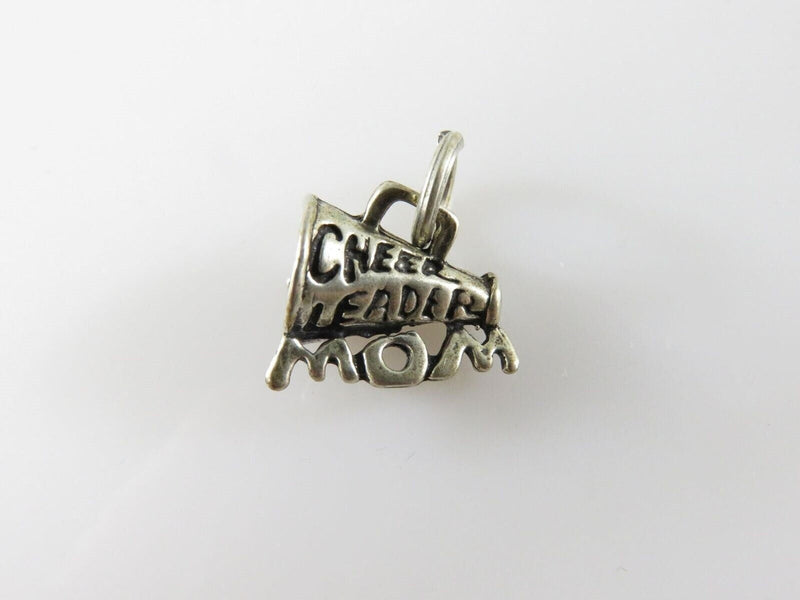 Vintage 3D Sterling Silver Cheerleading Mom Charm Megaphone Mom Charm product image for Just Stuff I Sell, clear front view, neutral background, original listing photo, optimized descriptive alt text, centered composition variant 8