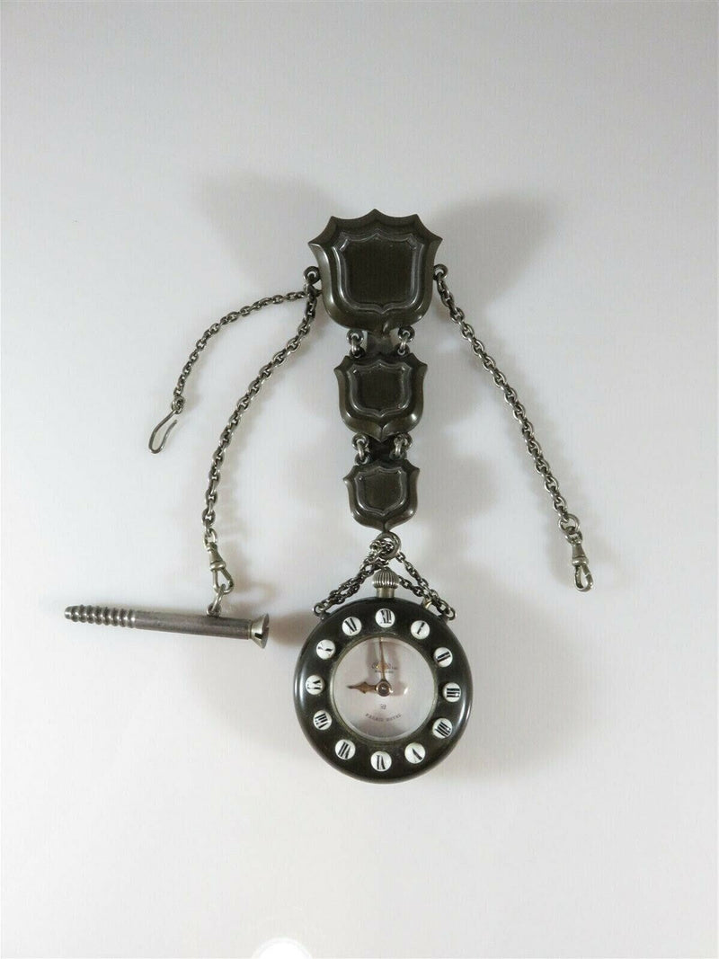 Rare Charles Oudin Palais Royal 52 Stem Wind Patented Half Hunter Pocket Watch product image for Just Stuff I Sell, clear front view, neutral background, original listing photo, optimized descriptive alt text, centered composition