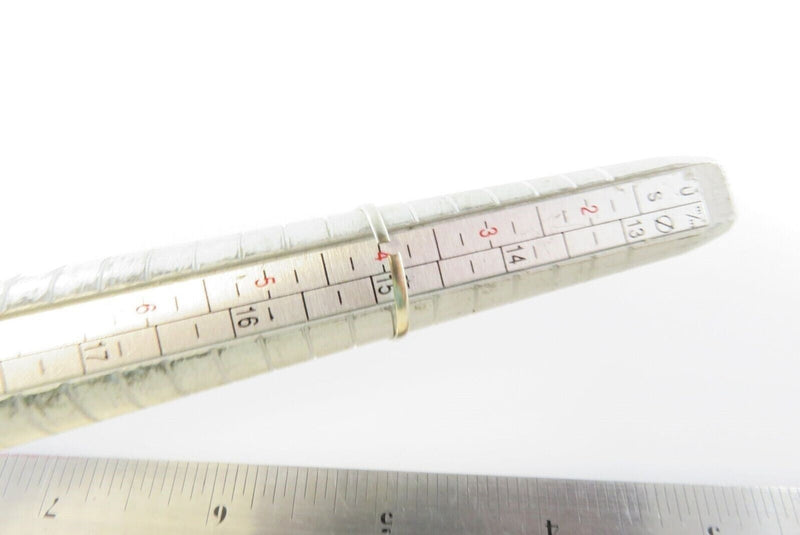 Art Deco 14K White Gold Onyx Plaque Eastern Star Filigree Ring Size 4