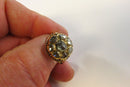 Victorian Round Rose Cut Diamond Cluster Statement Ring Unisex Size 10