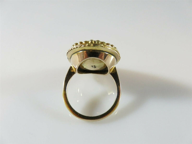 Rare Antique Pietra Dura Ring 18K Top 9K Shank Yellow Gold Ring 7.5 product image for Just Stuff I Sell, clear front view, neutral background, original listing photo, optimized descriptive alt text, centered composition variant 11