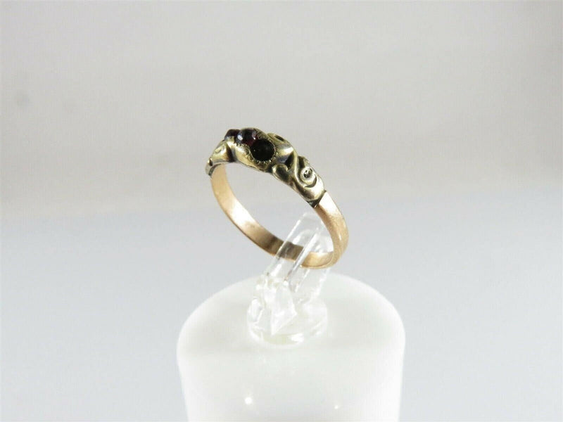 Victorian Childs Ring Size 2 Featuring 2 Garnet Stones Missing One Stone product image for Just Stuff I Sell, clear front view, neutral background, original listing photo, optimized descriptive alt text, centered composition variant 3