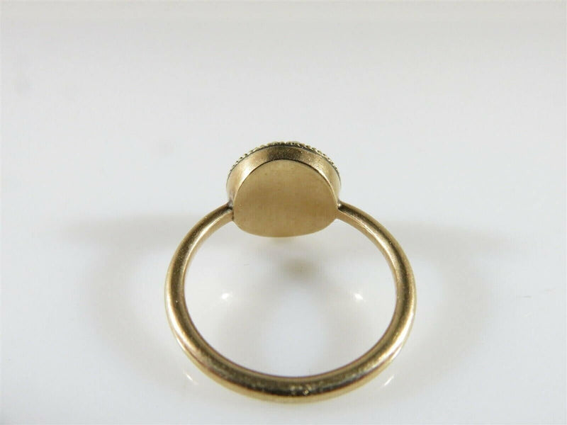 Georgian 14K Gold Garnet & Pearl Cluster Ring Antique Size 5.5