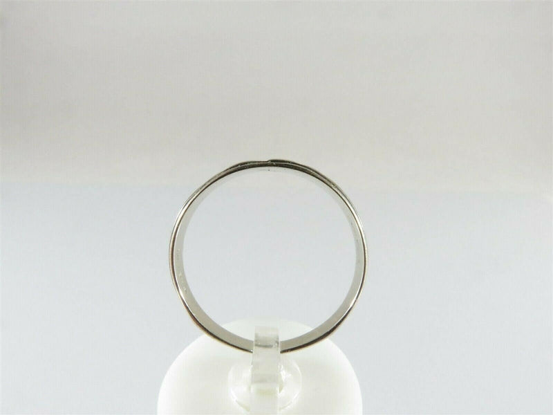 14K White Gold Diamond Chip Wedding Band Size 9.75 by NBK .02 CTW 3 Grams!