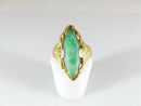 Solid Antique 20K Gold Navette Green White Nephrite Jade Ring Size 5 1/2 product image for Just Stuff I Sell, clear front view, neutral background, original listing photo, optimized descriptive alt text, centered composition