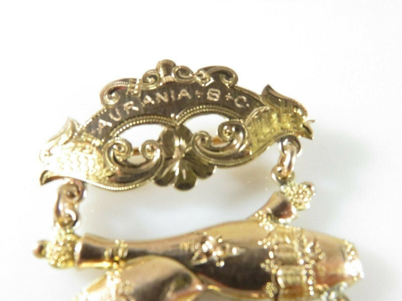 Victorian 10K Rose & Yellow Gold Aurania - B-C 1890 Indian Clubs Award Medal product image for Just Stuff I Sell, clear front view, neutral background, original listing photo, optimized descriptive alt text, centered composition variant 4