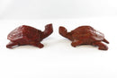 Pair of Asian Style Carved Wood Turtle Figures 4 1/4" Long product image for Just Stuff I Sell, clear front view, neutral background, original listing photo, optimized descriptive alt text, centered composition