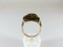 Carved Roman Soldiers In Profile 10K Gold Tigers Eye Diamond Ring Size 11.5 product image for Just Stuff I Sell, clear front view, neutral background, original listing photo, optimized descriptive alt text, centered composition variant 4