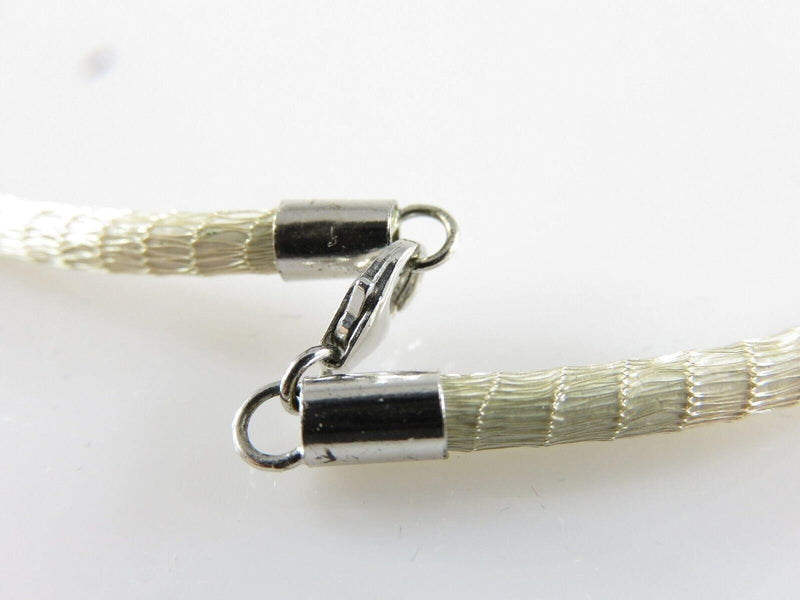 Sterling Silver Mesh Slide Necklace Southwestern Hardstone Geometric Pendant product image for Just Stuff I Sell, clear front view, neutral background, original listing photo, optimized descriptive alt text, centered composition variant 5