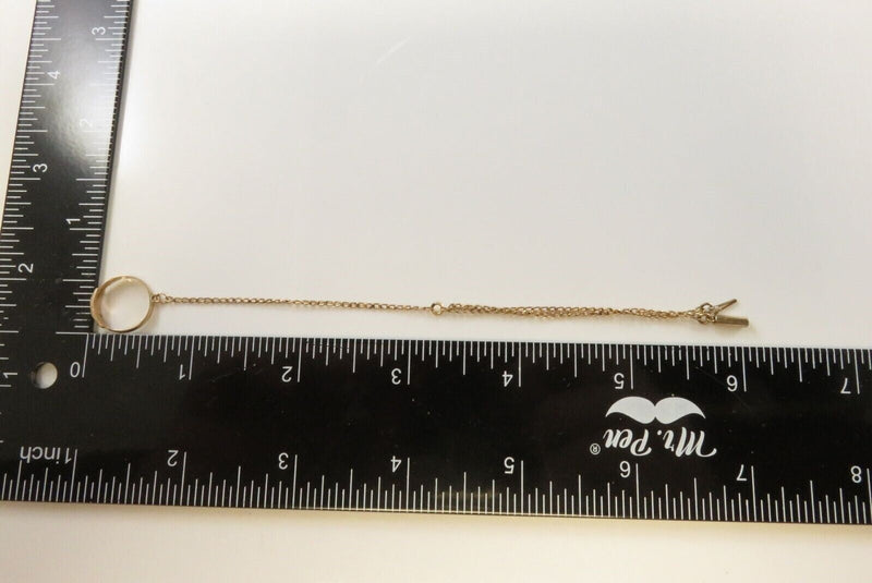 Victorian Child Hand Chain 9K Ring Turquoise Seed Pearl Gold-Filled Bracelet