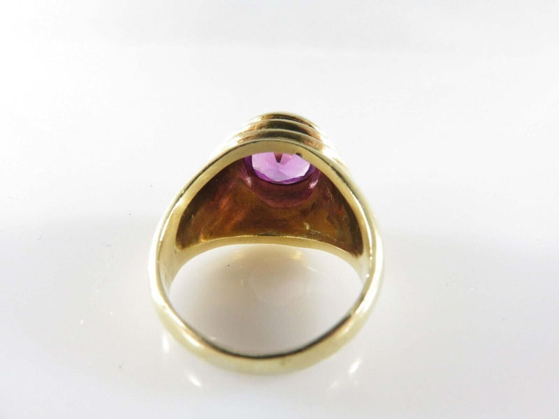 18K Gold Beehive Ring 60's Style 18K Honey Ring Round Cut Purple Sapphire product image for Just Stuff I Sell, clear front view, neutral background, original listing photo, optimized descriptive alt text, centered composition variant 20