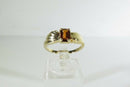 Lovely 14K Yellow Gold and Nice Emerald Cut Citrine Ring w/ Wing Style Band Sz 7 product image for Just Stuff I Sell, clear front view, neutral background, original listing photo, optimized descriptive alt text, centered composition