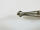 Art Deco White Gold Diamond Filigree Bar Brooch 14K – Antique Pin