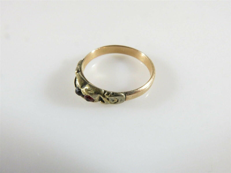 Victorian Childs Ring Size 2 Featuring 2 Garnet Stones Missing One Stone product image for Just Stuff I Sell, clear front view, neutral background, original listing photo, optimized descriptive alt text, centered composition variant 9