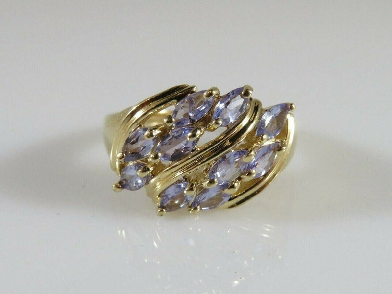 Marquise Tanzanite & 14K Yellow Gold Ring CID 4.2 Grams Size 7 product image for Just Stuff I Sell, clear front view, neutral background, original listing photo, optimized descriptive alt text, centered composition variant 6