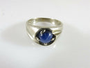 10K White Gold Unisex Round Cabochon Blue Star Sapphire Ring Size 6.75 product image for Just Stuff I Sell, clear front view, neutral background, original listing photo, optimized descriptive alt text, centered composition variant 8
