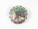 Vintage 925 Fancy Pack Mule Brooch Abalone Inlay Taxco FCA Eagle 3 Pendant product image for Just Stuff I Sell, clear front view, neutral background, original listing photo, optimized descriptive alt text, centered composition
