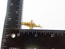 10K Gold Crucifix Pendant 1 3/8" High Etched Christian Cross product image for Just Stuff I Sell, clear front view, neutral background, original listing photo, optimized descriptive alt text, centered composition variant 6