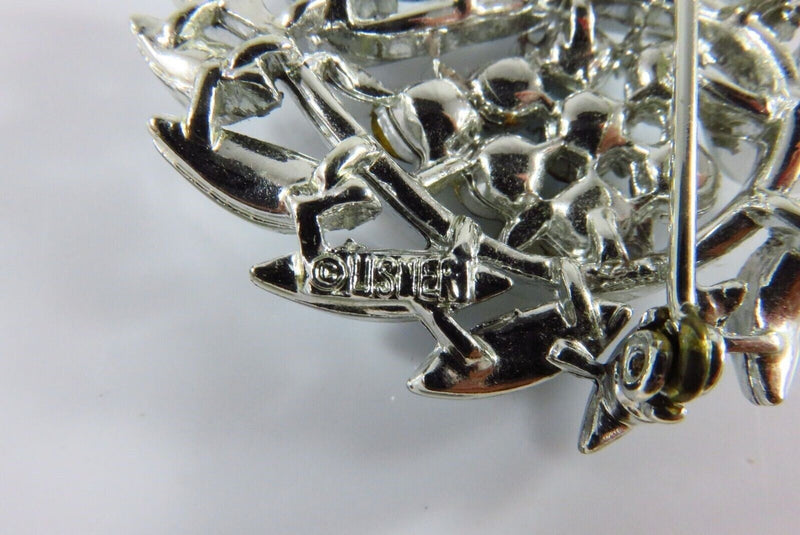 Lisner Blue Paste Blue Enamel White Metal Brooch for Restoration product image for Just Stuff I Sell, clear front view, neutral background, original listing photo, optimized descriptive alt text, centered composition variant 8