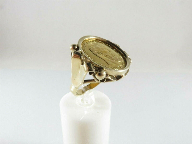 14K Gold Coin Ring OOAK Prussia Friedrich III 1888 O 10 Mark Gold Coin Ring