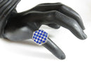 Artisan The Queen's Gambit Style Mother of Pearl Lapis Lazuli Inlaid Chess Ring product image for Just Stuff I Sell, clear front view, neutral background, original listing photo, optimized descriptive alt text, centered composition