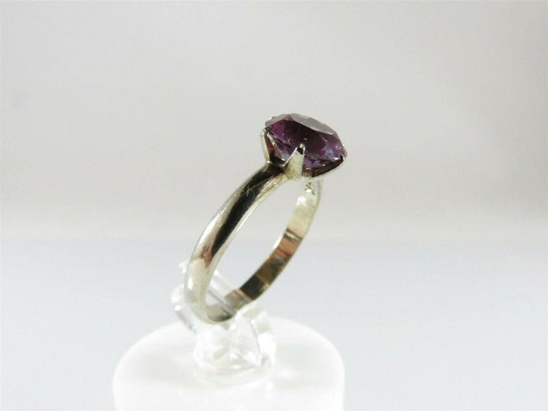 10K White Gold 1.25 Carat Lab Created Color Change Sapphire Ring sz 5.75