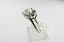 Vintage 10K White Gold Lab Created Quartz Bypass Ring Size 5.5 S-F Inc