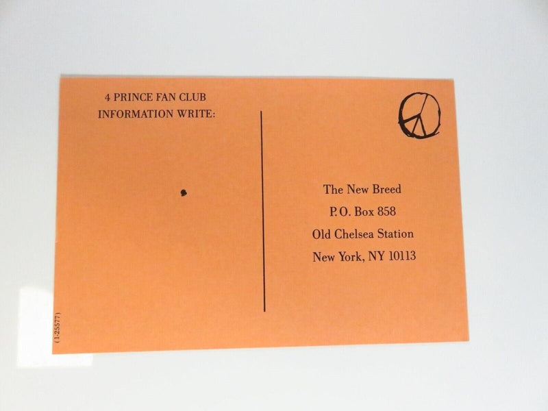 Prince Sign O TIme Original USA Orange Fan Club Postcard Unused product image for Just Stuff I Sell, clear front view, neutral background, original listing photo, optimized descriptive alt text, centered composition variant 3