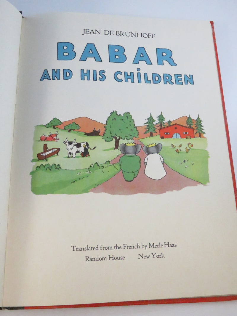 Babar and His Children Jean de Brunhoff 1960 Random House Vintage Book