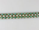 Beautiful 83 Pearl 52 Turquoise 7" TL Bracelet 14K Yellow Gold Setting 33.4 Gram product image for Just Stuff I Sell, clear front view, neutral background, original listing photo, optimized descriptive alt text, centered composition variant 6